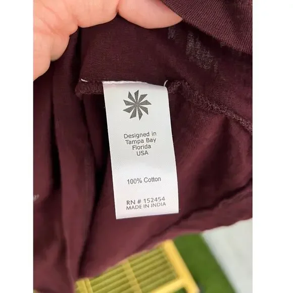 NWT Anthropology by Caite Tees Women's Burgundy Embroidered Shirt - Size Small - Picture 8 of 10